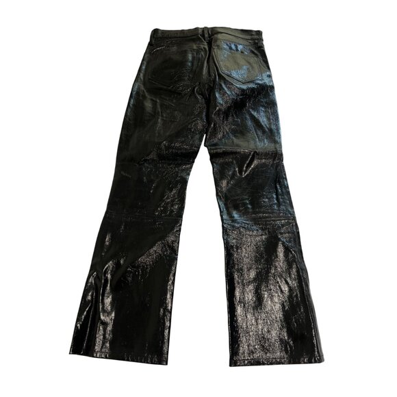 J Brand Patent Lamb Leather Straight Leg Jeans in Black - Picture 6 of 9